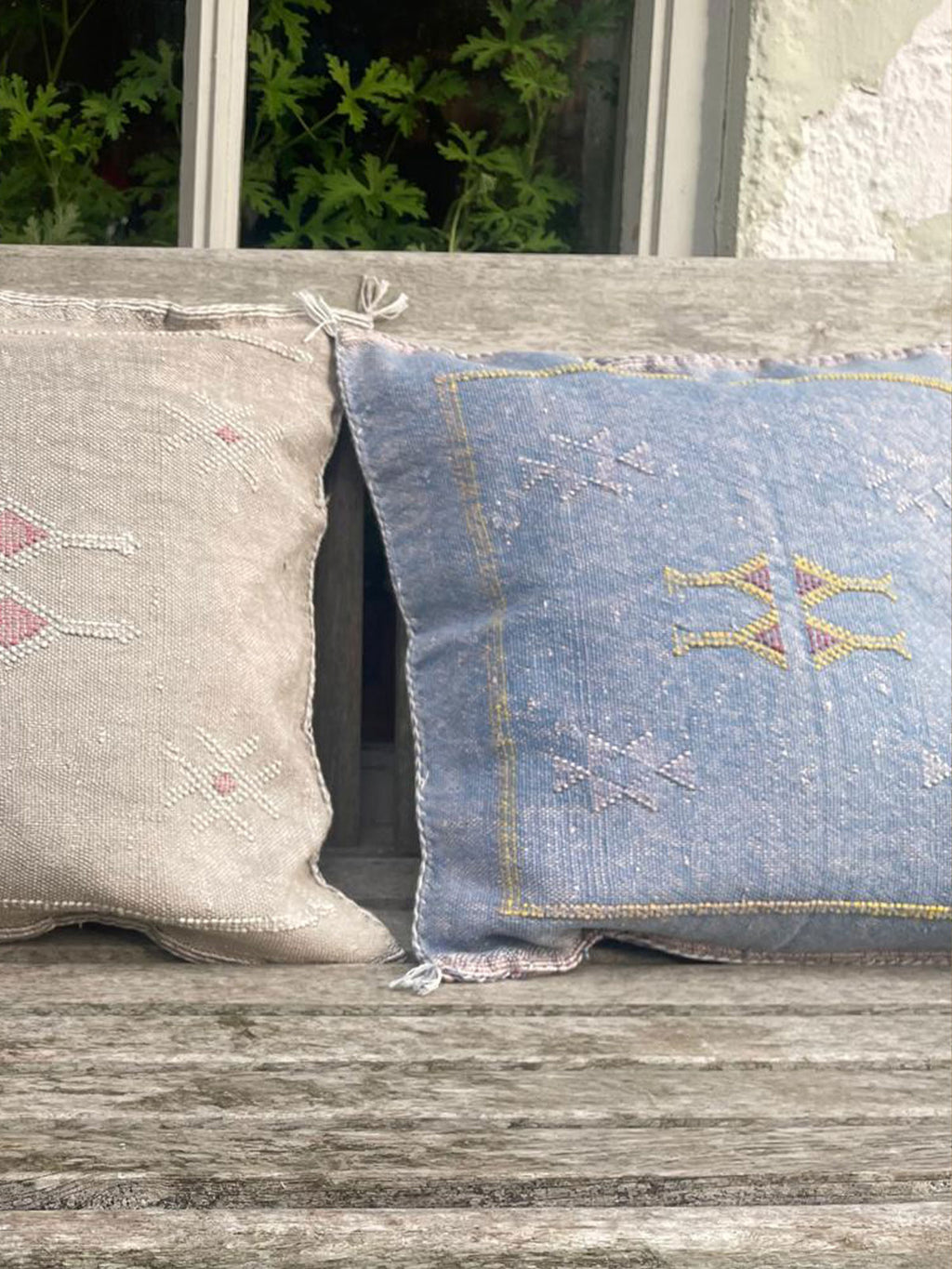 Handmade Moroccan Berber Cushion - Pale Blue (Cover) 49 x 49 cm