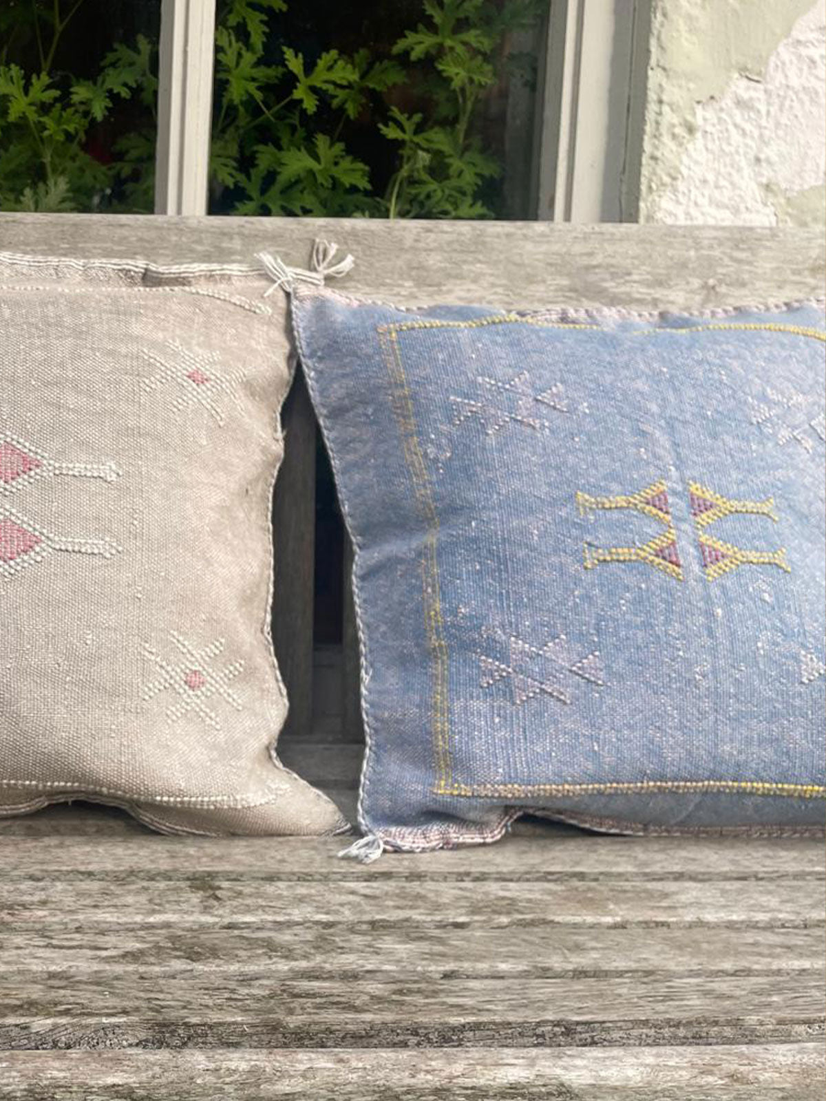 Handmade Moroccan Berber Cushion - Pale Blue (Cover) 49 x 49 cm