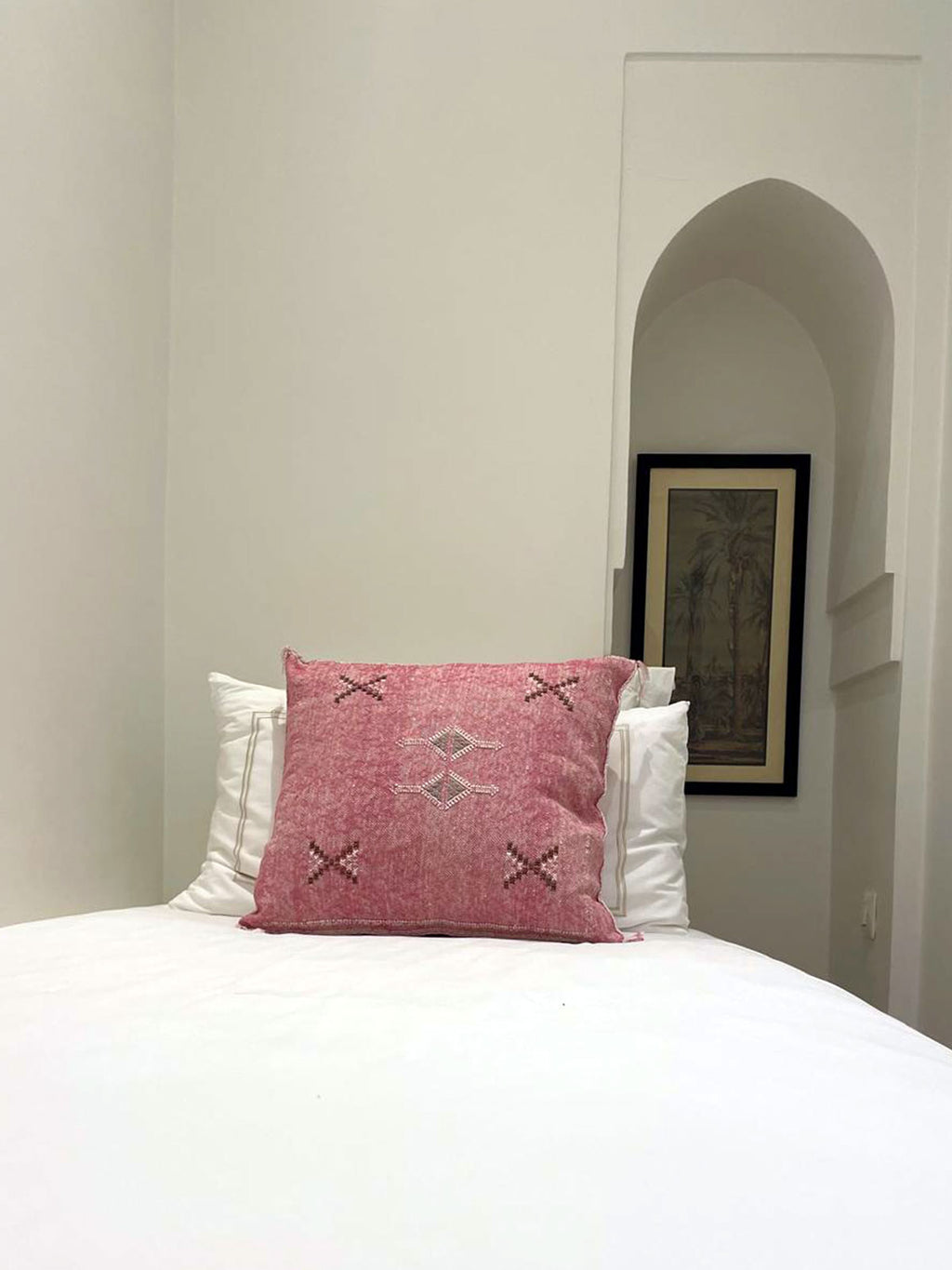 Handmade Moroccan Berber Cushion - Pale Pink (Cover) 49 x 49 cm