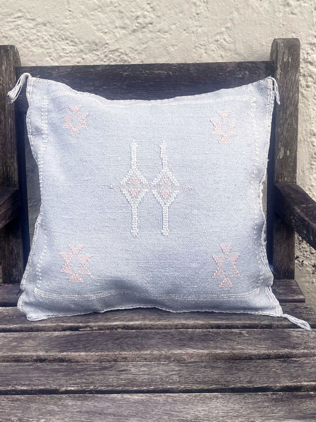 Handmade Moroccan Berber Cushion - Sky Blue (Cover) 49 x 49 cm