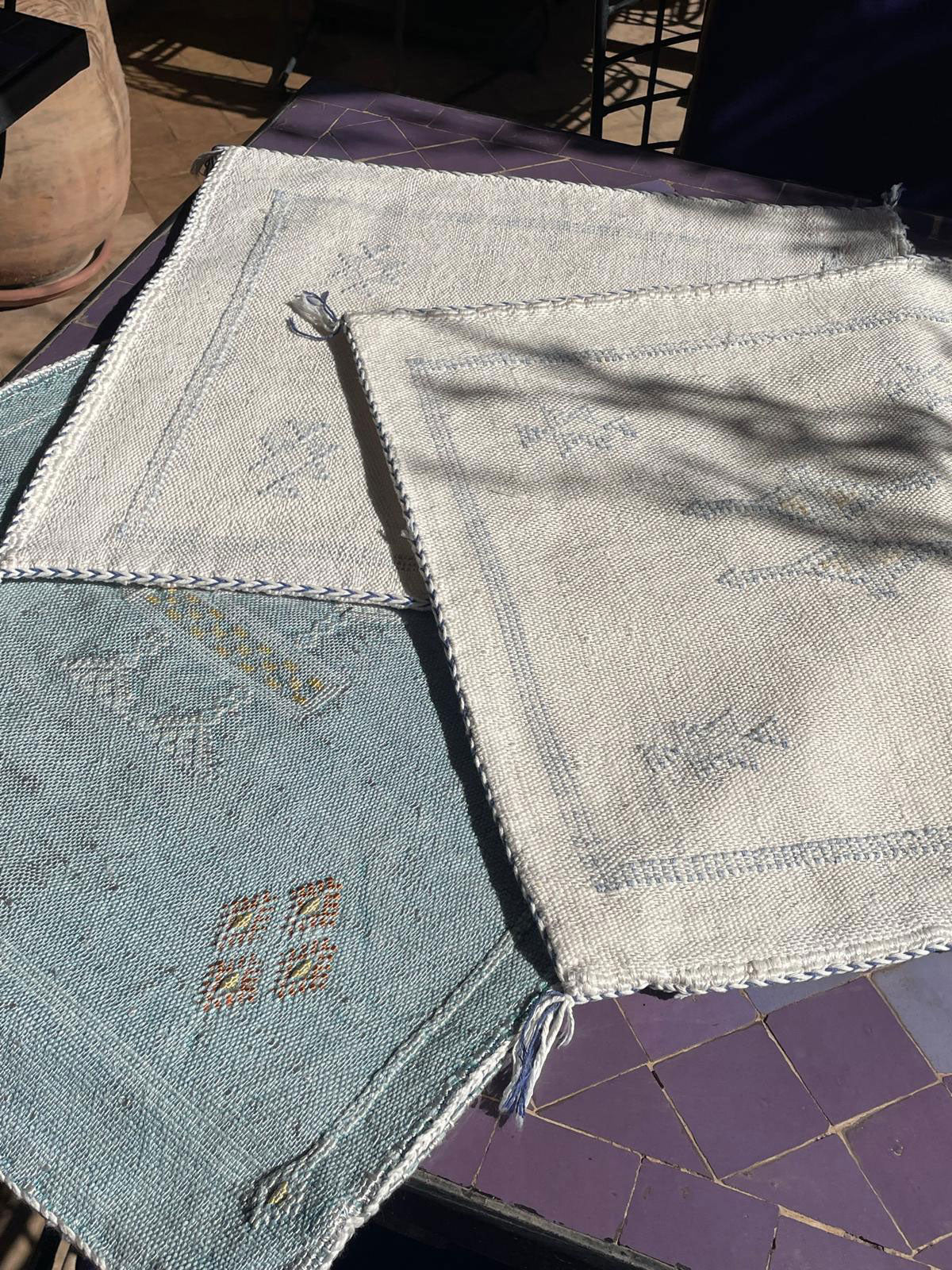 Handmade Moroccan Berber Cushion - White (Cover) 49 x 49 cm