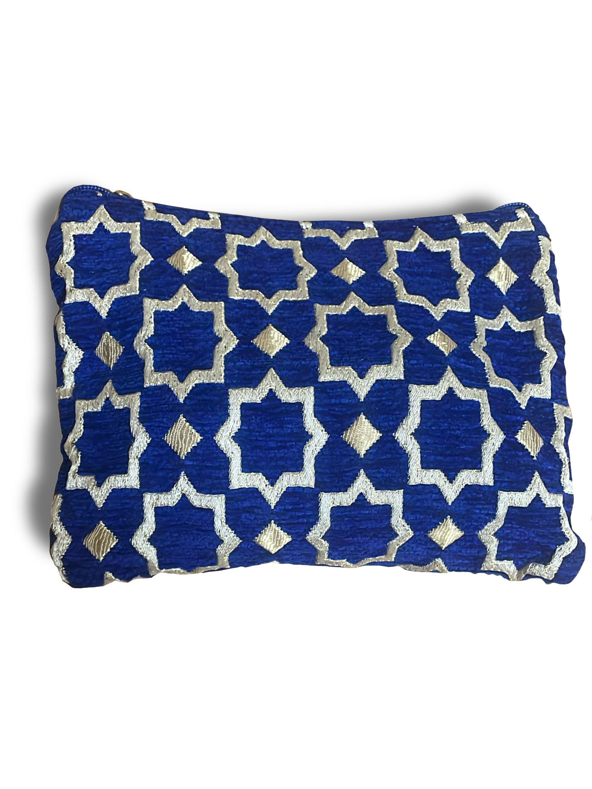 Moroccan Geometric Pattern Clutch Bag in Navy