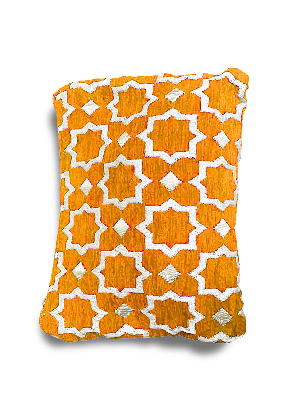 Moroccan Geometric Pattern Clutch Bag in Orange