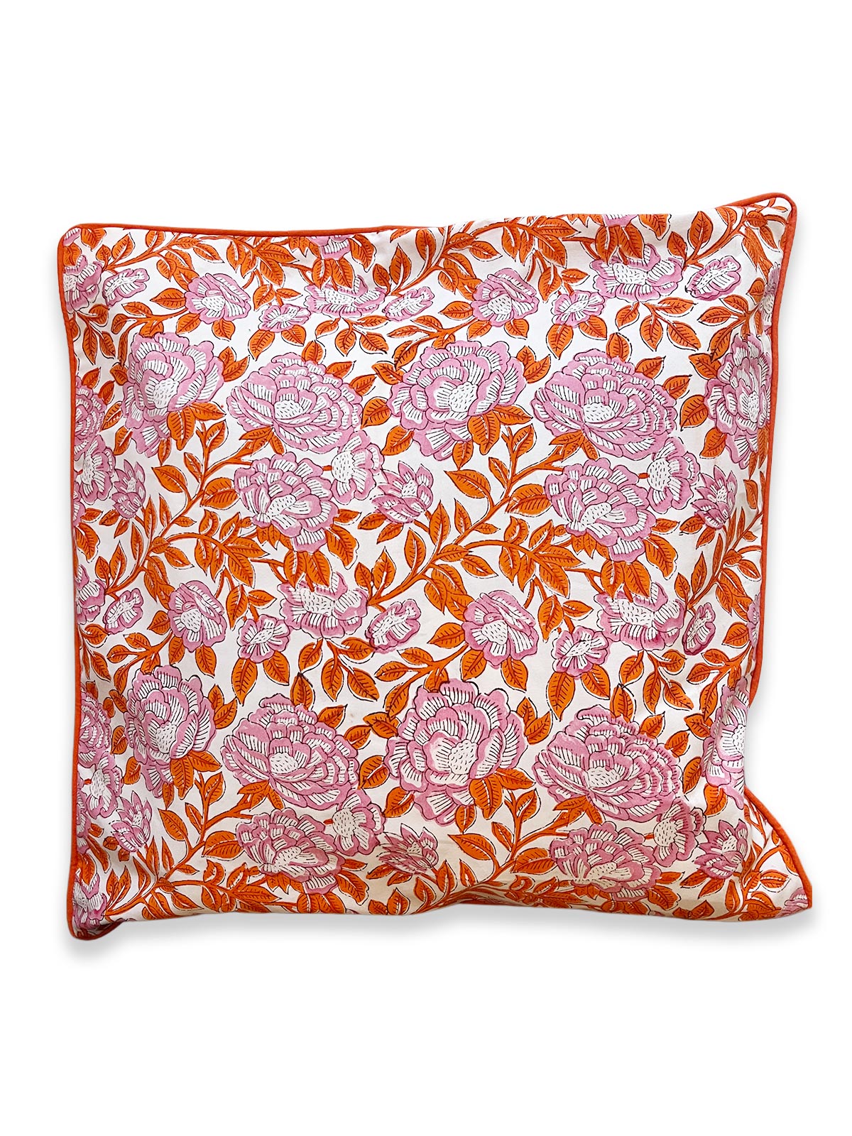 Stella Floral Pattern Water Resistant Cushion - Pink/Orange (Cover) 45 x 45 cm