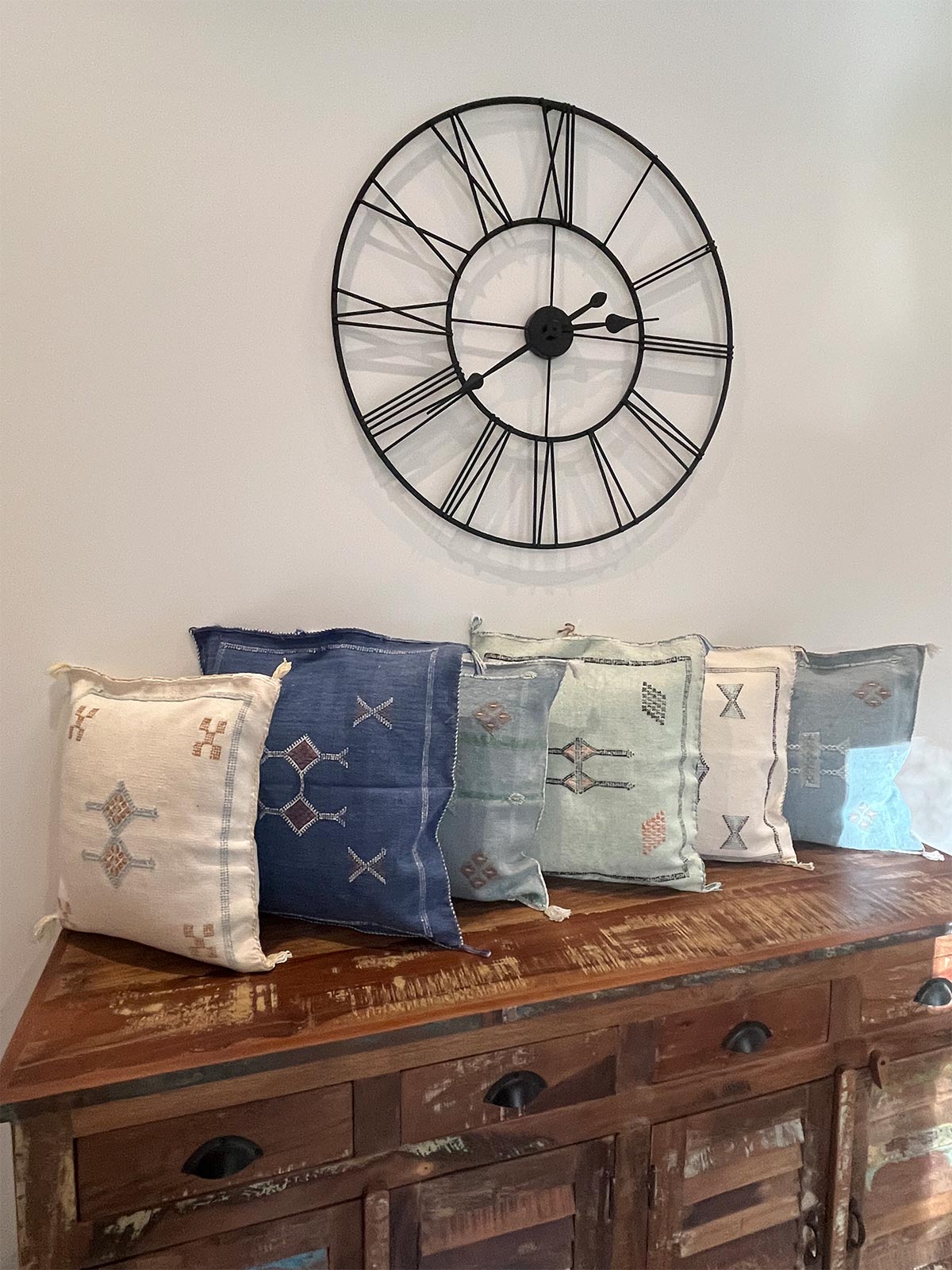 Zanbaq Handmade Moroccan Berber Cushion -Ocean (Cover) 49 x 49 cm