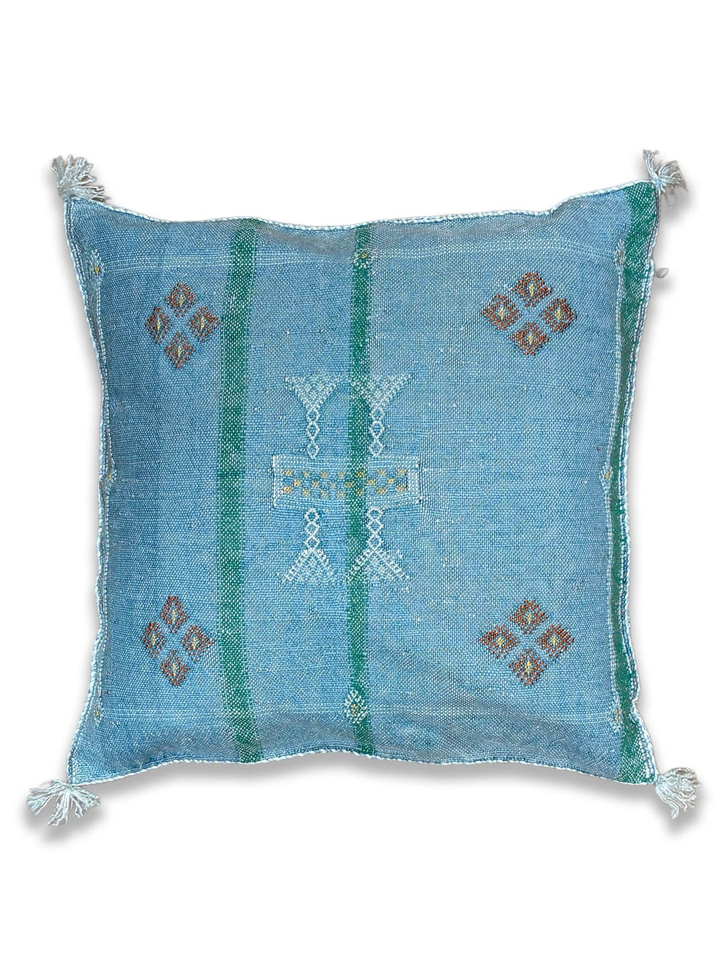 Zanbaq Handmade Moroccan Berber Cushion - Azure (Cover) 49 x 49 cm