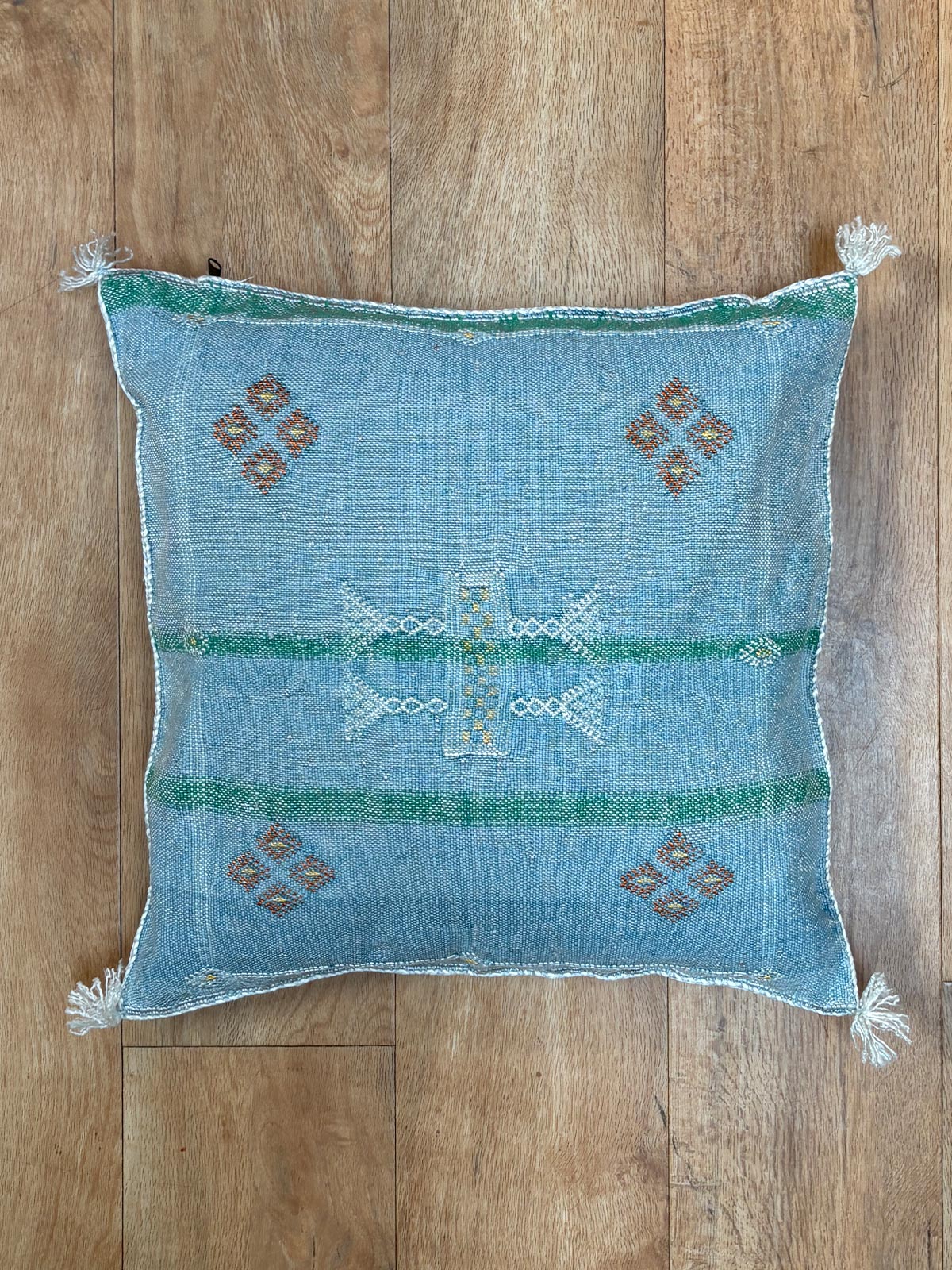 Zanbaq Handmade Moroccan Berber Cushion - Azure (Cover) 49 x 49 cm