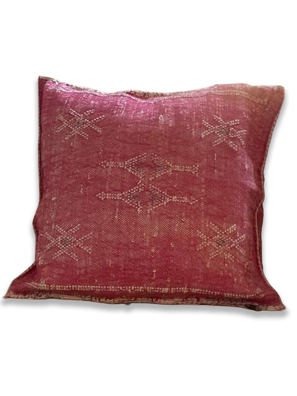 Zanbaq Handmade Moroccan Berber Cushion - Cerise (Cover) 49 x 49 cm
