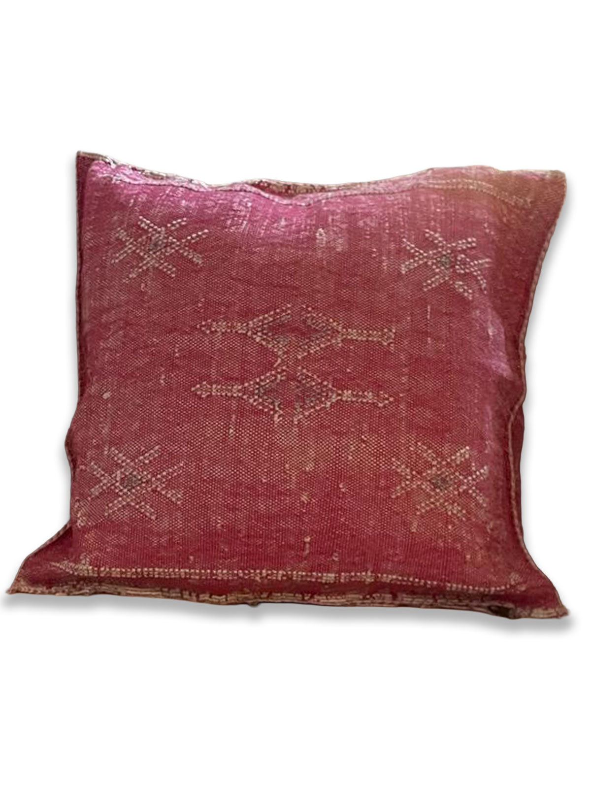 Zanbaq Handmade Moroccan Berber Cushion - Cerise (Cover) 49 x 49 cm