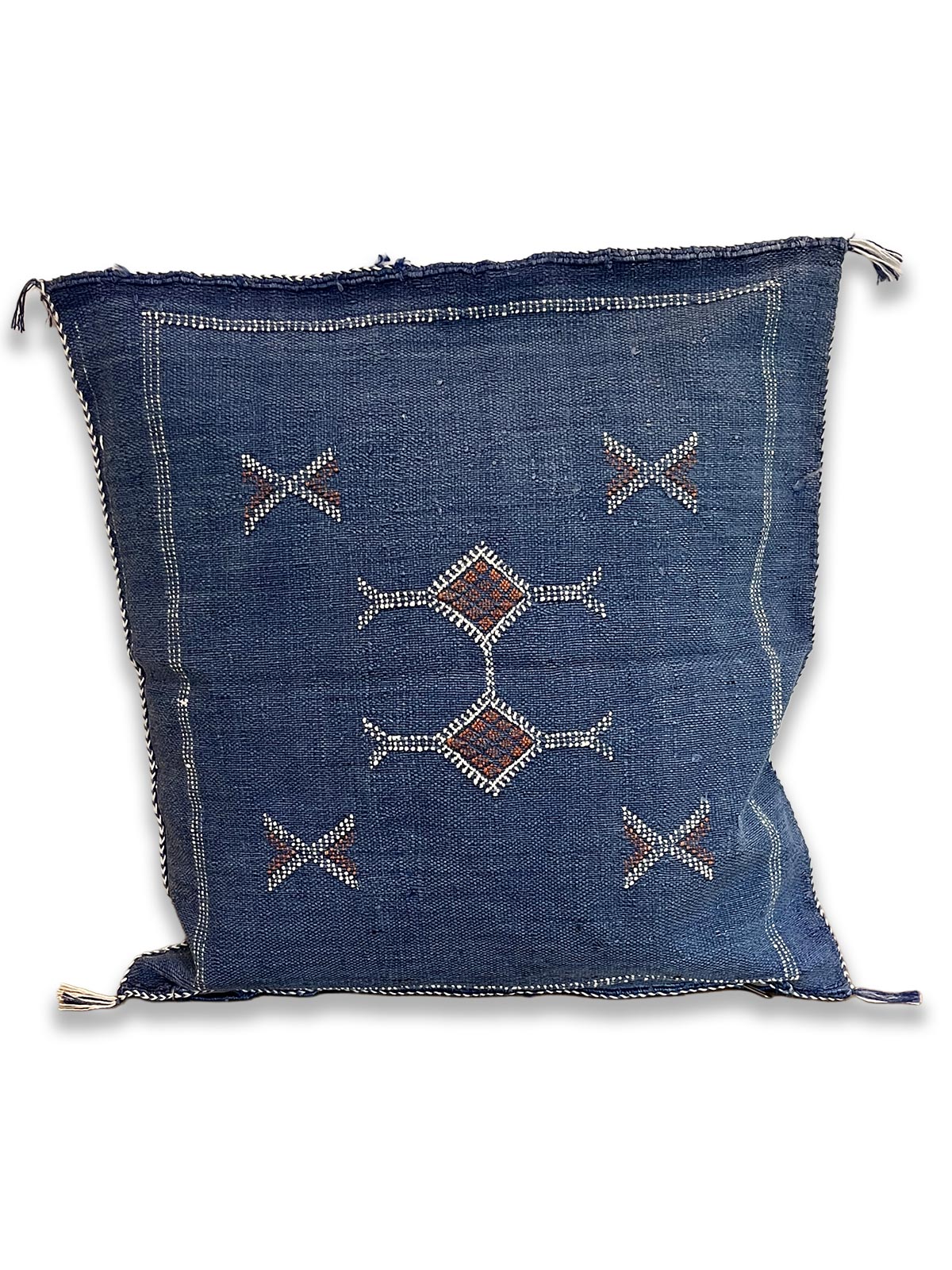 Zanbaq Handmade Moroccan Berber Cushion - Dark Bluebell (Cover) 49 x 49 cm