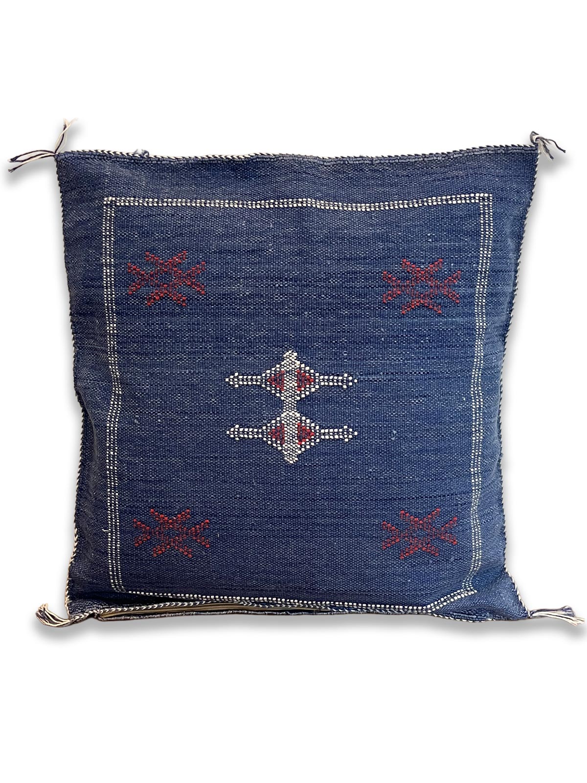 Zanbaq Handmade Moroccan Berber Cushion - Dark Bluebell (Cover) 49 x 49 cm