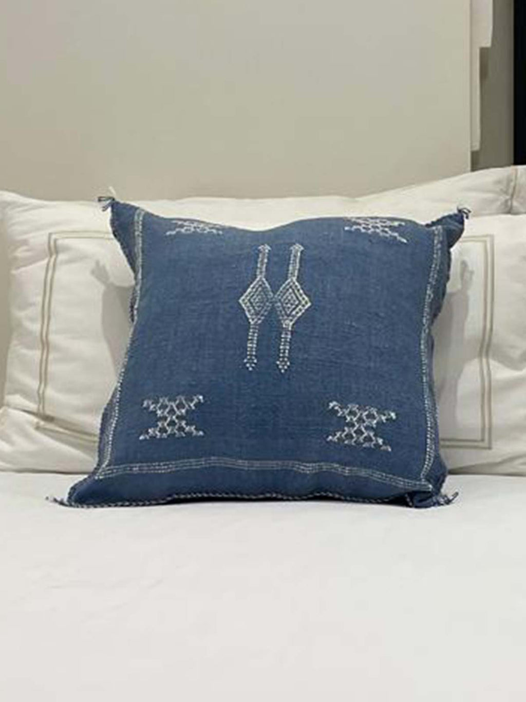 Zanbaq Handmade Moroccan Berber Cushion - Dark Bluebell (Cover) 49 x 49 cm