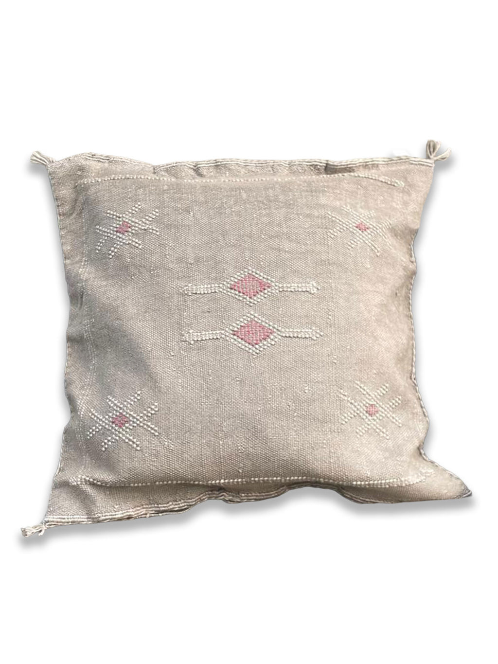 Zanbaq Handmade Moroccan Berber Cushion - Pale Beige (Cover) 49 x 49 cm