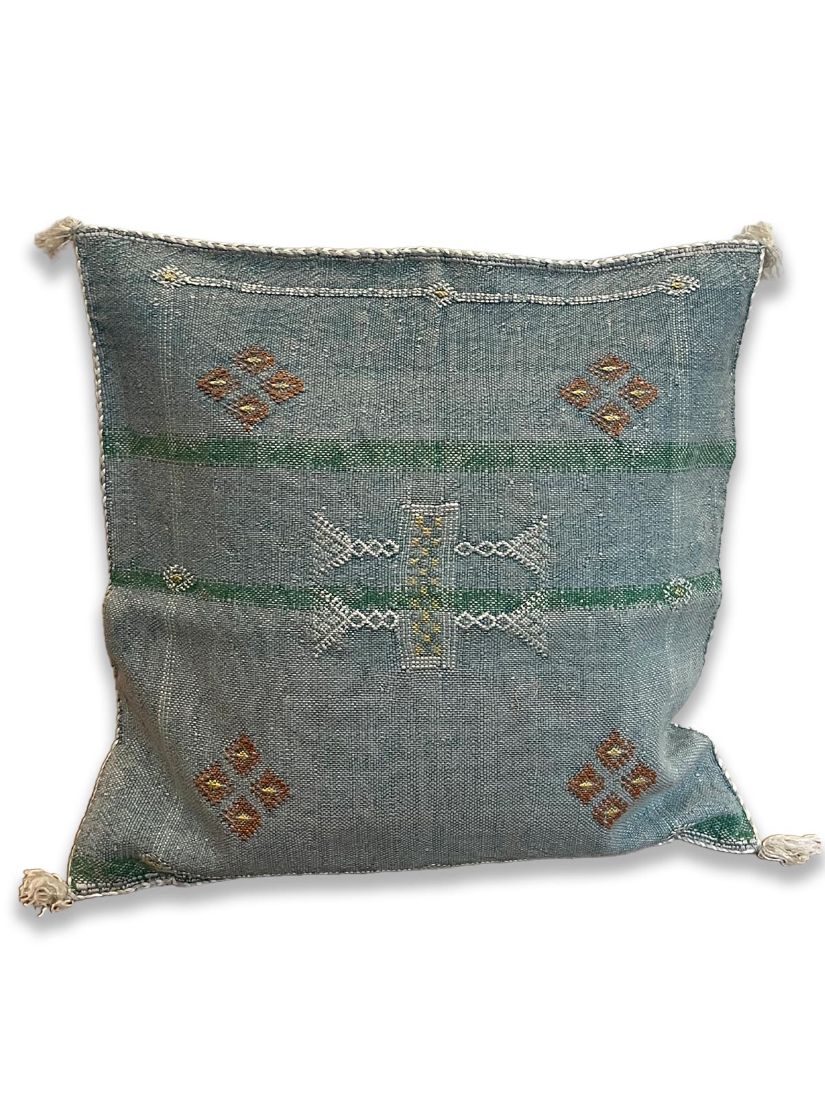 Zanbaq Handmade Moroccan Berber Cushion - Vireo Blue (Cover) 49 x 49 cm
